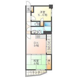 朝日プラザ野里の物件間取画像